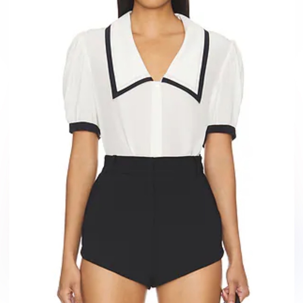 FRAME Sailor Blouse in Cream